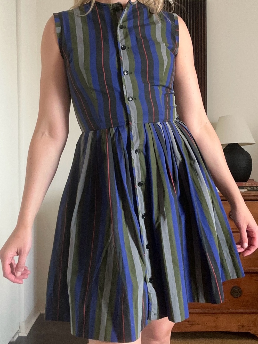Vintage 60s Bobbie Brooks Striped Cotton Dress